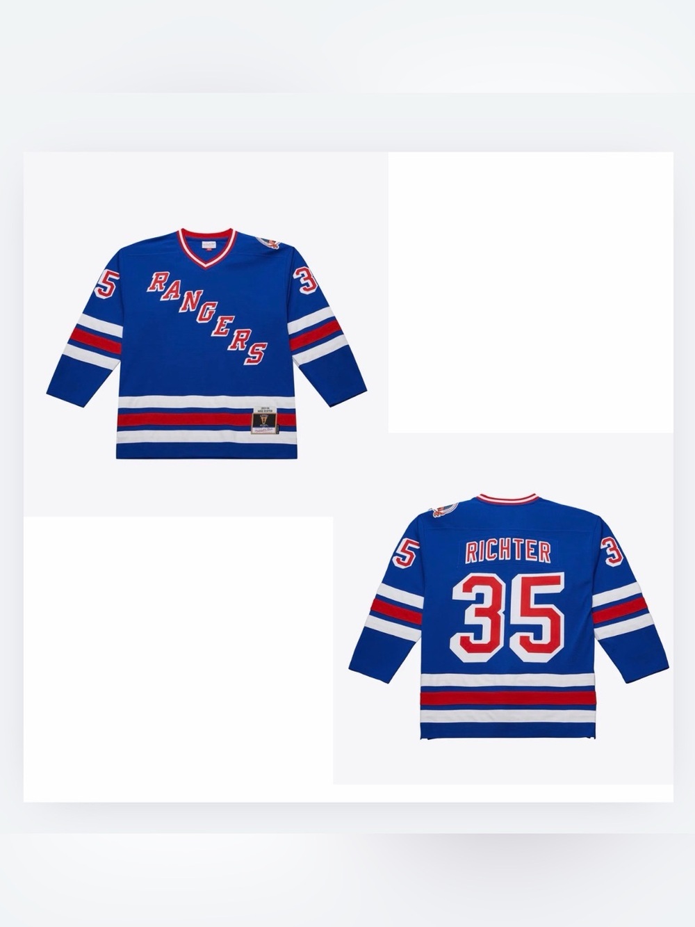 Mike Richter New York Rangers 1993-94 Blue Power Play Player Jersey • M